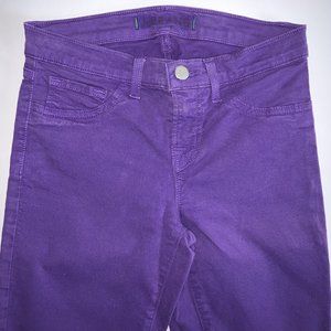 J BRAND BRIGHT PURPLE SKINNY LEG STRETCH JEANS USA MADE - SIZE 24